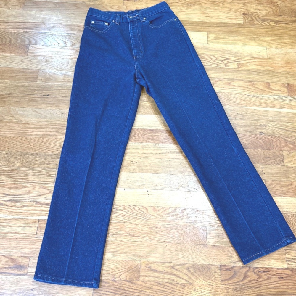 Sheplers Vintage High Waisted Western Straight Leg Jeans Dark Wash Blue Size‎ 8